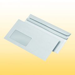 1000 Briefumschl�ge DIN Lang mit Fenster selbstklebend